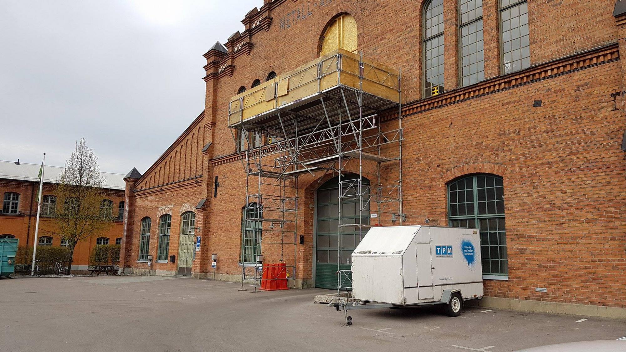 Byggställning Eskilstuna.